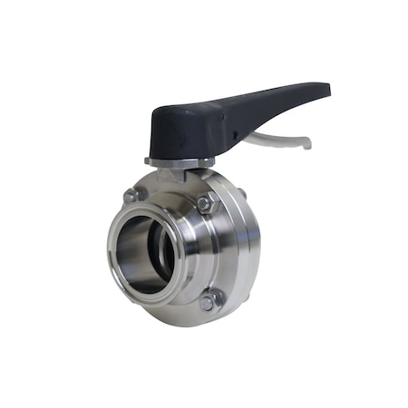 Wayland 1.5in CLAMP BUTTERFLY VALVE BLACK PLASTIC TRIGGER HANDLE - EPDM -304 W4BFVTC-E-15-TP